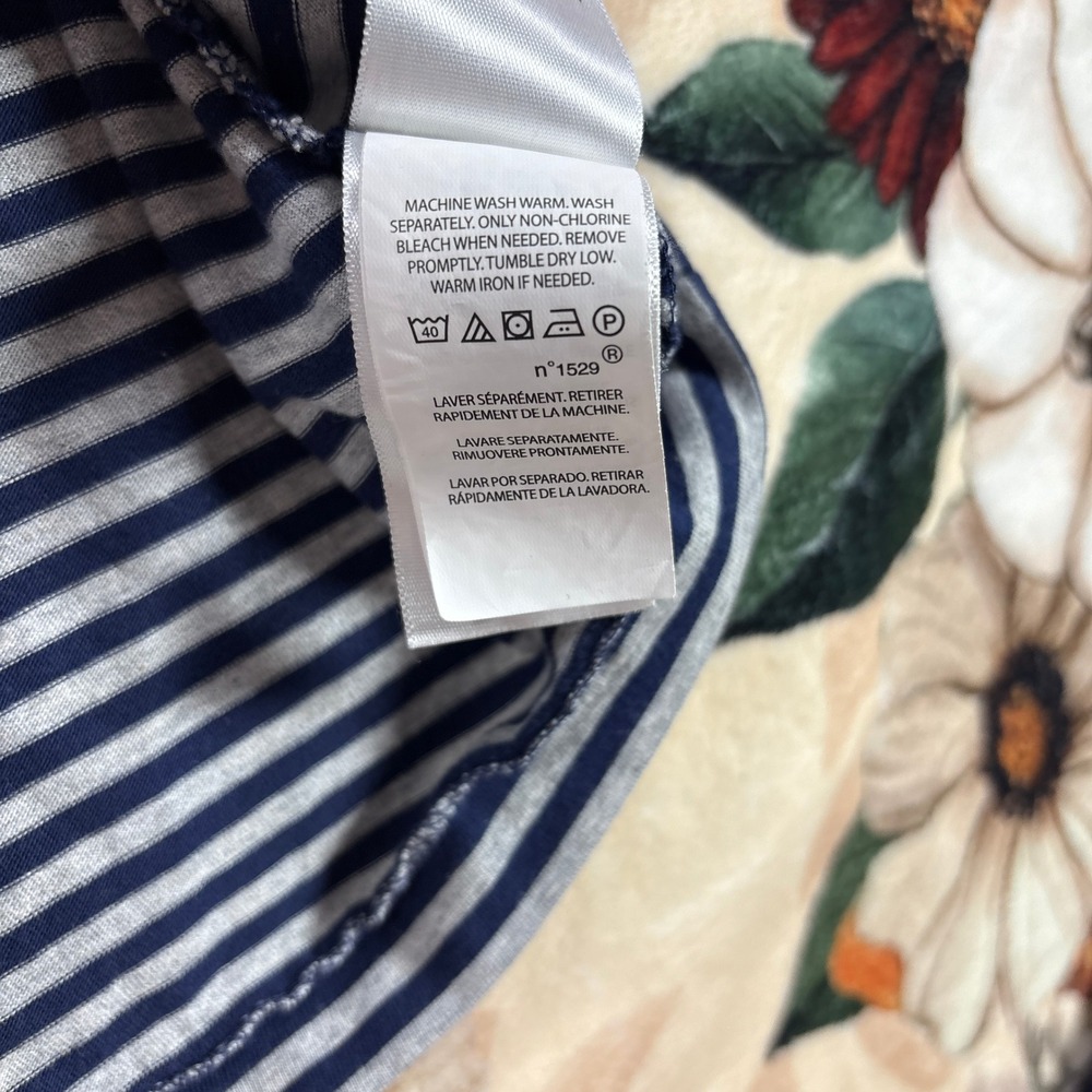 Polo Ralph Lauren Classic Fit Striped T-Shirt Mens Pony Navy Gray Size Large - Picture 5 of 7